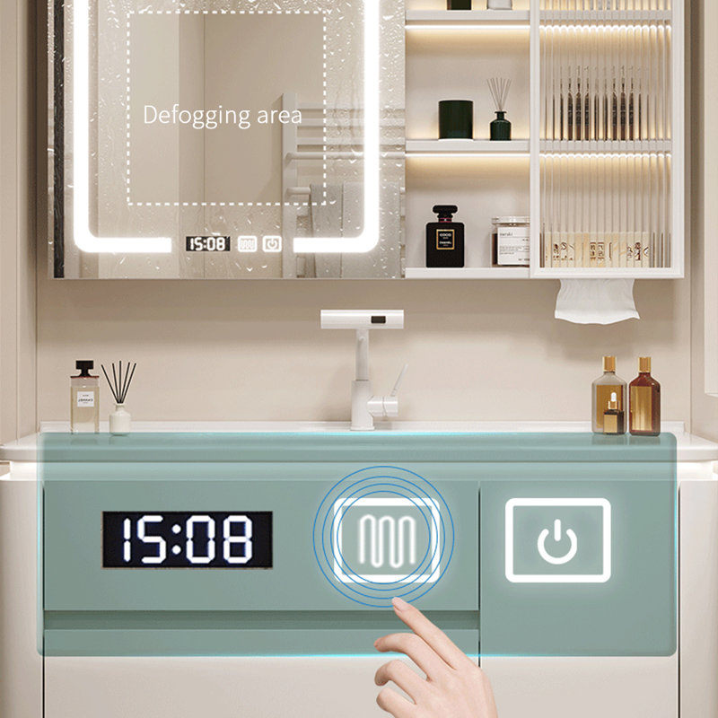 Simple French style bathroom cabinet.