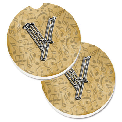 Ceramic Round 2 Piece Car Coaster Set