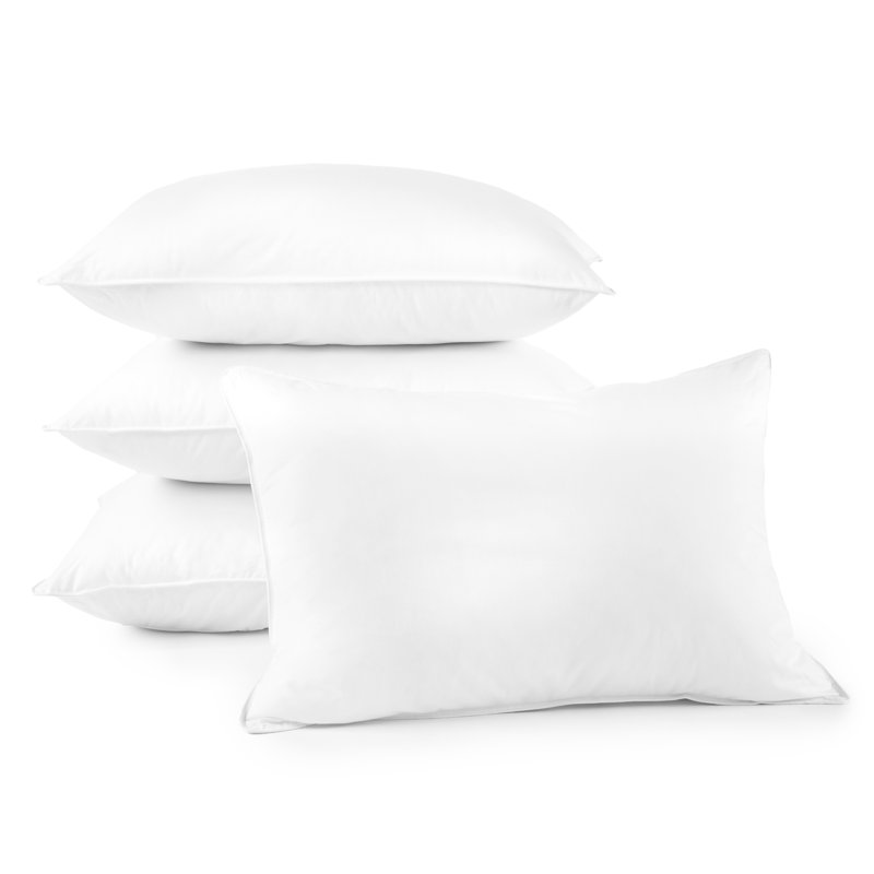 Medium Polyfill Pillows 4 Pack, King 36" x 20"