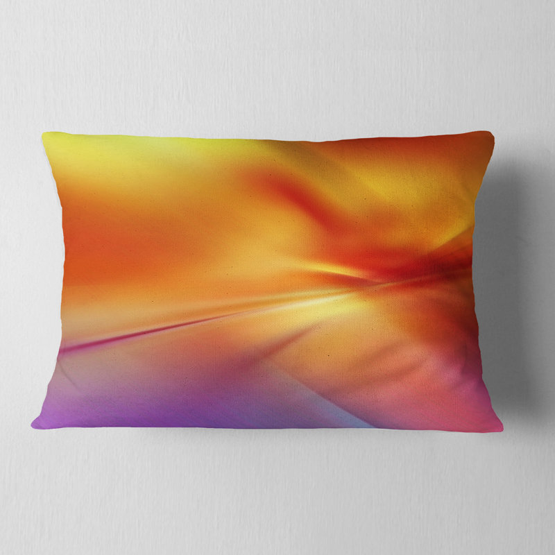 Orange Red Art - Abstract Printed Throw Pillow