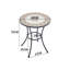 Round Metal Outdoor Dining Table , 60cm cm W 60cm cm D