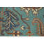 Tapis unique en coton 14 pi 0 po x 11 pi 10 po bleu marine et bleus