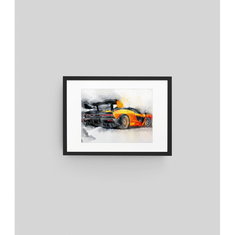 Orange Hypercar - Single Picture Frame Print