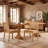Amando Mid Century Modern Farmhouse Style Rattan Dining Chairs, Cane Upholstered Kitchen Side Chair With Natural Hardwood Frame-559498585