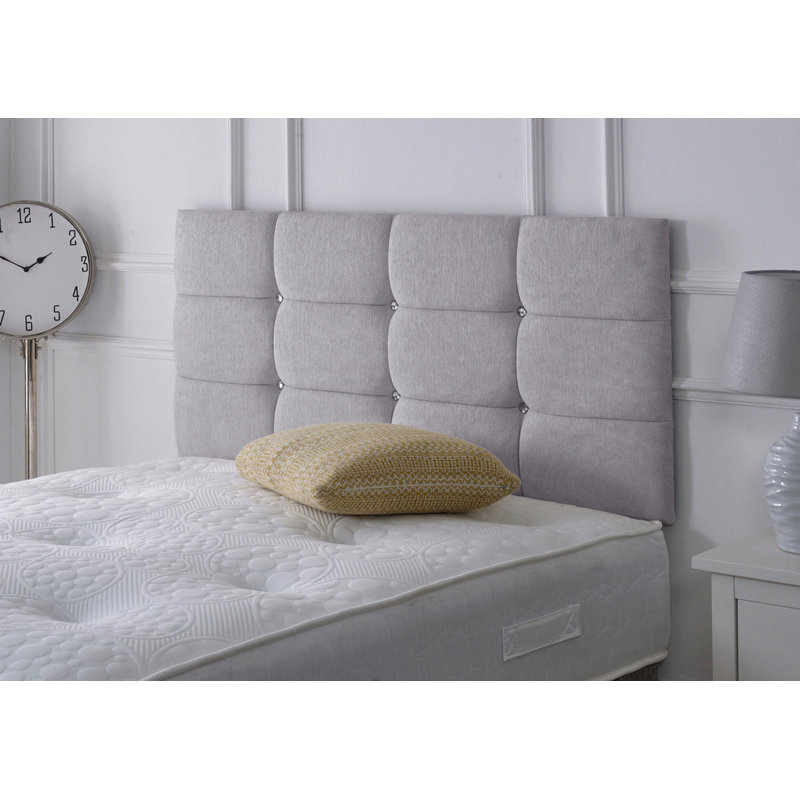 Upholstered Headboard, Light Grey Chenille, Kingsize (5')