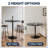 Hulker Round Pub Dining Table Height Adjustable With Wooden Tabletop Home Bar-91375998