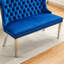 Banc rembourré, banc de salle à manger capitonné avec pieds en acier inoxydable-130791968-130791966
