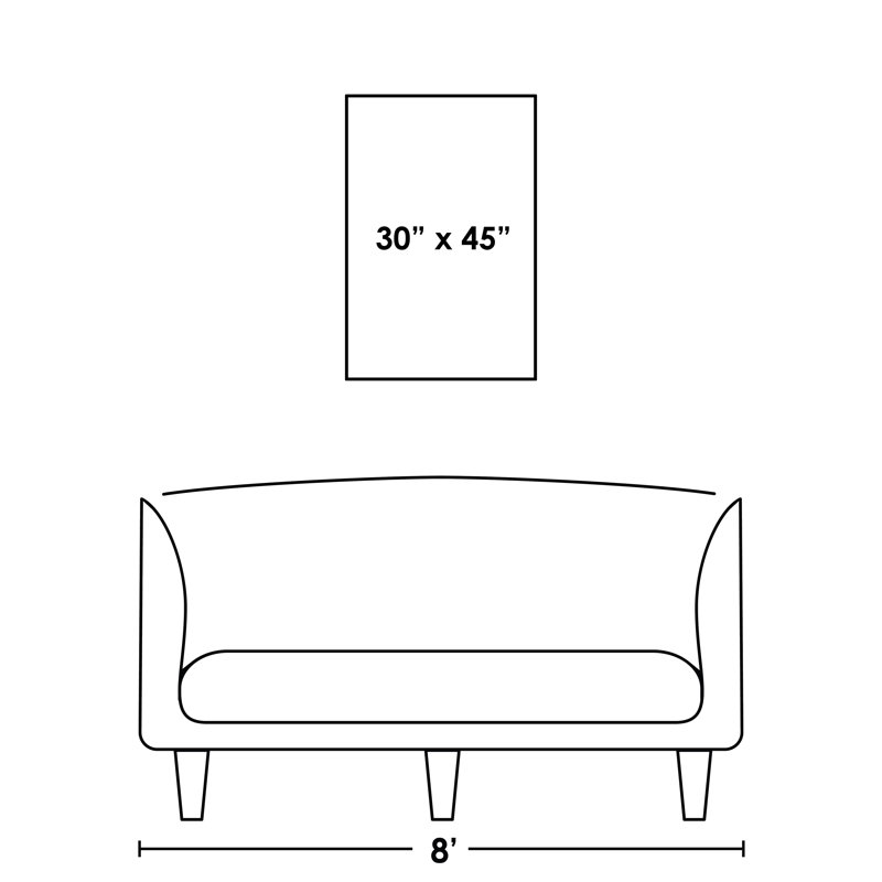 Bobby Berk " Path On Shapes II " by Bobby Berk, 45" H x 30" W x 1.5" D, Image Brush Gel