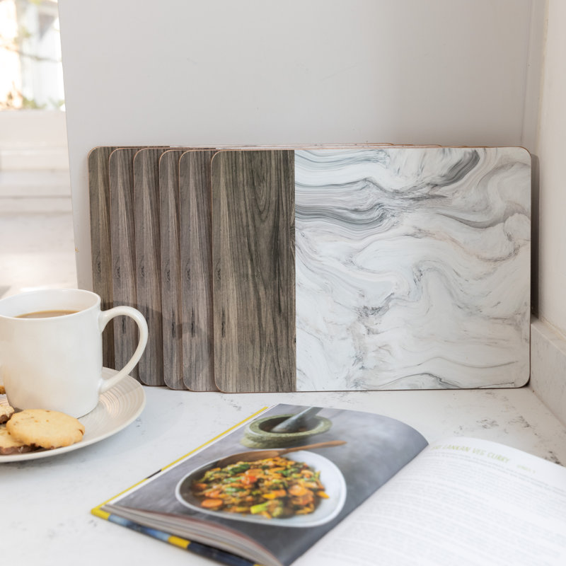  Creative Tops Marble Effect Cork Backed Placemats