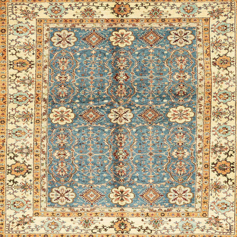 Tapis abstrait moderne 3163, Carré 7 pi