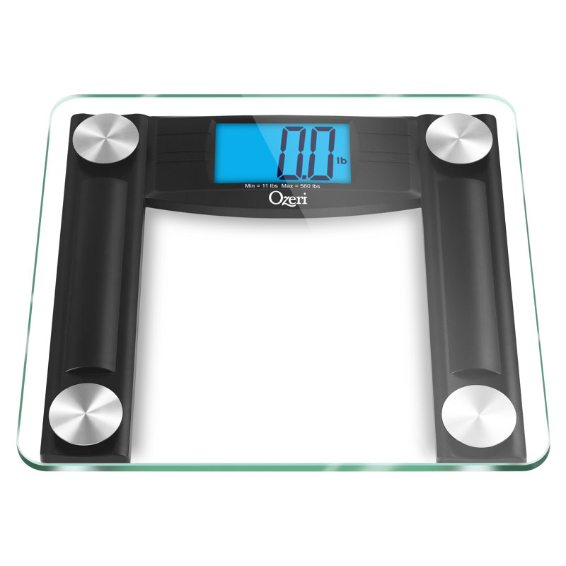 Pèse-personne Ozeri ProMax 560 lb / 255 kg, avec technologie de capteur 0,1 lb / 0,05 kg, ruban à mesurer et étrier de graisse