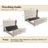 DuJuan 50.8"H Adjustable King Bed with Nailhead Trim Wingback & Deep Button Tufted Headboard, Cream-1226737306-1226737308