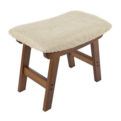 Bamboo Low Footstool W/ Soft Cushion Shoe Changing Stool Footrest Seat