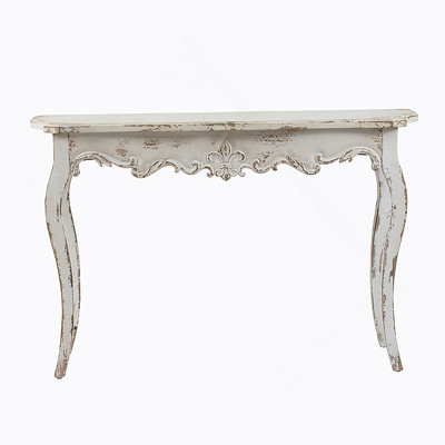 Console 46 po x 16,5 po x 30 po Slimline Whitewash, pour couloir salon chambre à coucher