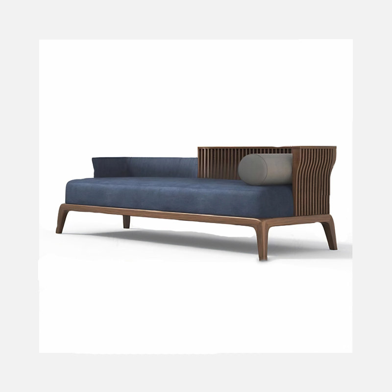 Single Creative Solid Wood Indoor Chaise Lounges, Right Hand Facing