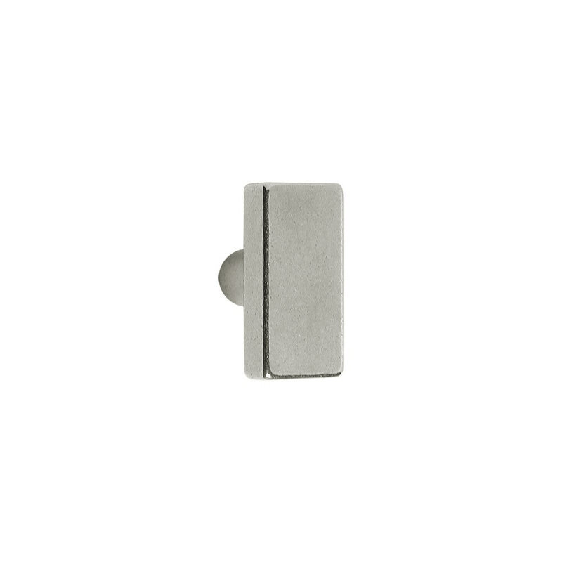 Bronze Rectangular Knob, White Bronze Dark