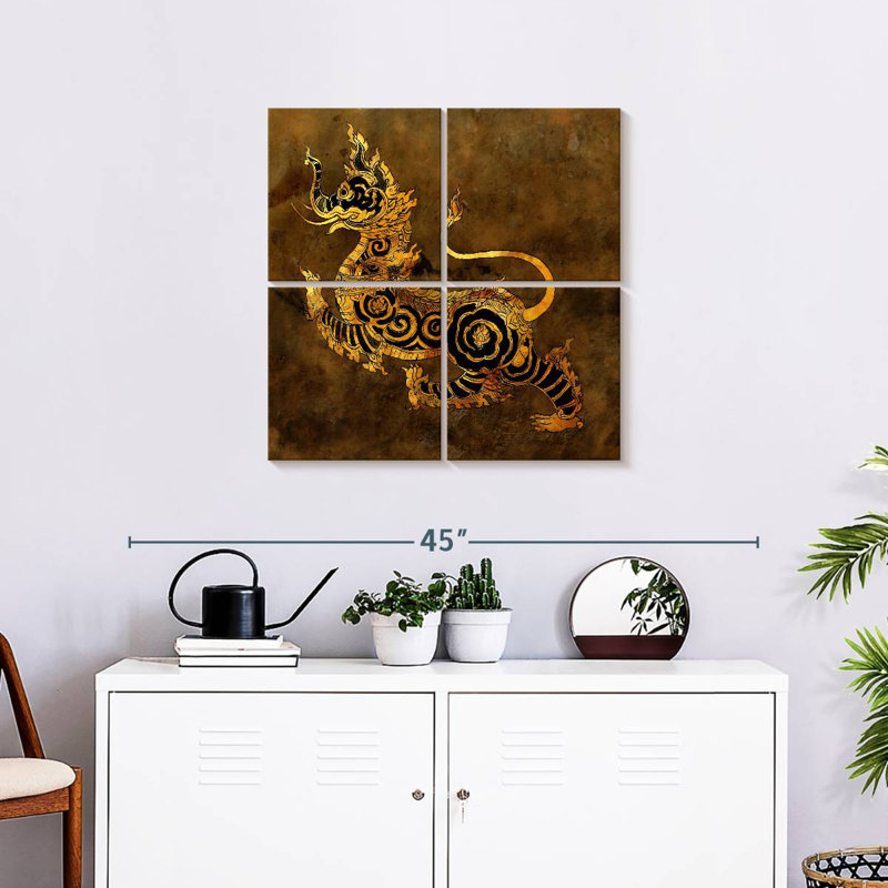 Lion Keha grunge grunge, H 26 po x l 26 po