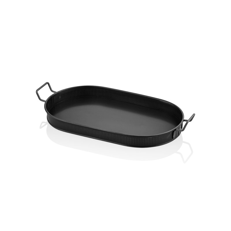 RosaRio Stainless Steel Tray, Black