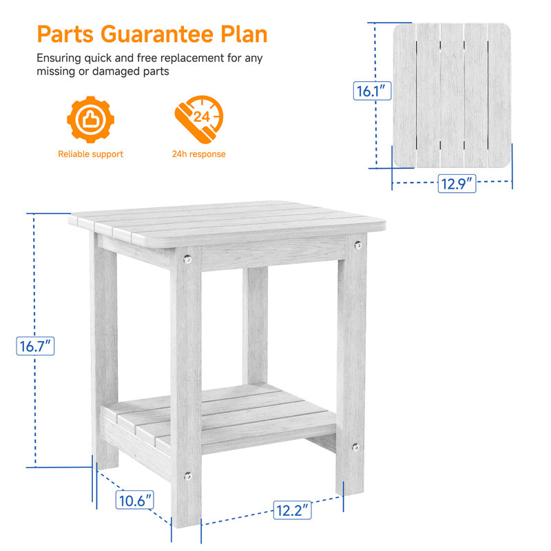 Table de bout pour l'extérieur Bertoncini, Blanc