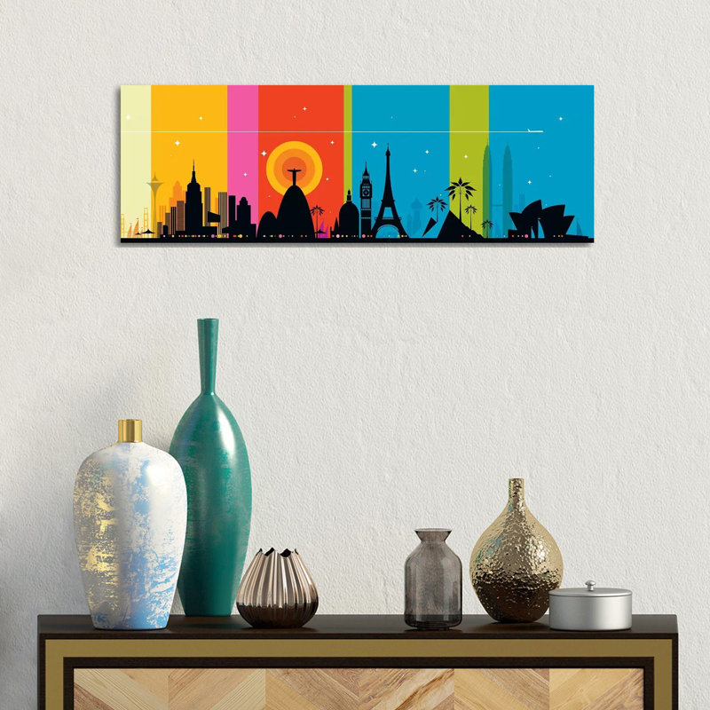 Giclée mondiale sur toile tendue avec châssis, H 12 po x l 36 po