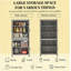 Armoire de rangement autoportante, garde-manger avec tablettes réglables, pour la maison-124437329