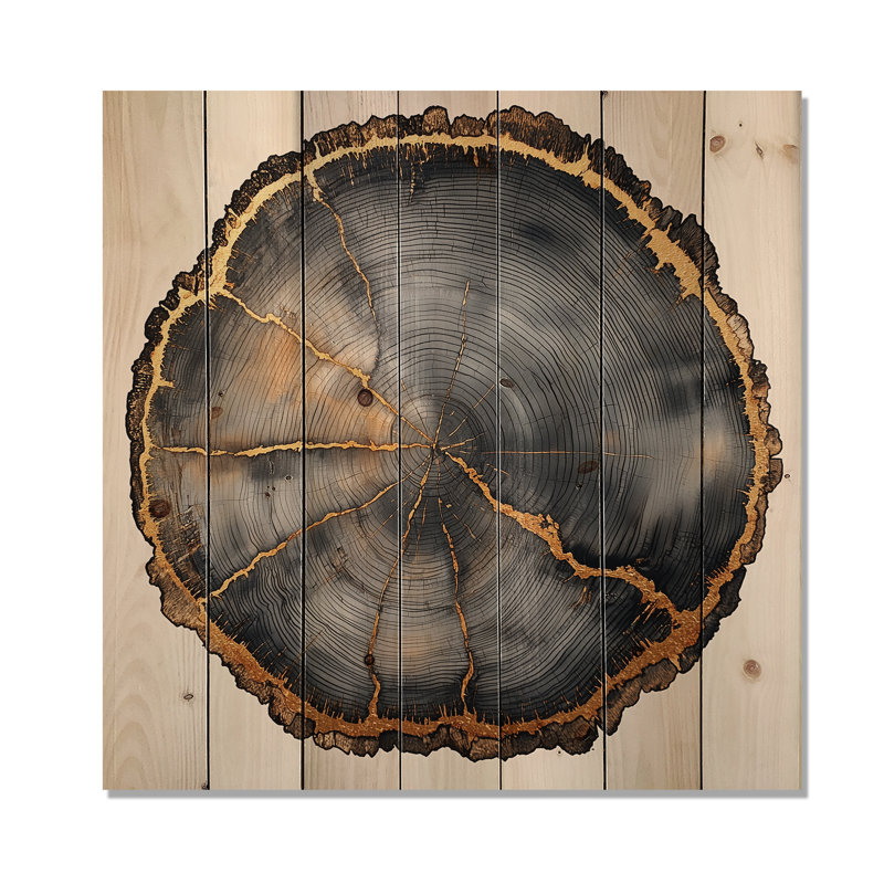 Birchwood forêt glissade de bois onyx liquide, art mural bois de forêt - sur bois de pin naturel