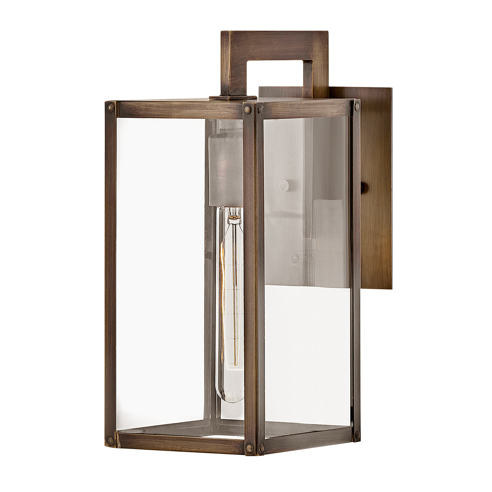 Caliana Single Light Outdoor Wall Light, Burnished Bronze, 13.25" H x 6" W x 9" D