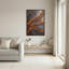 Art mural sur toile tourbillonnant gris foncé et orange-1780469743