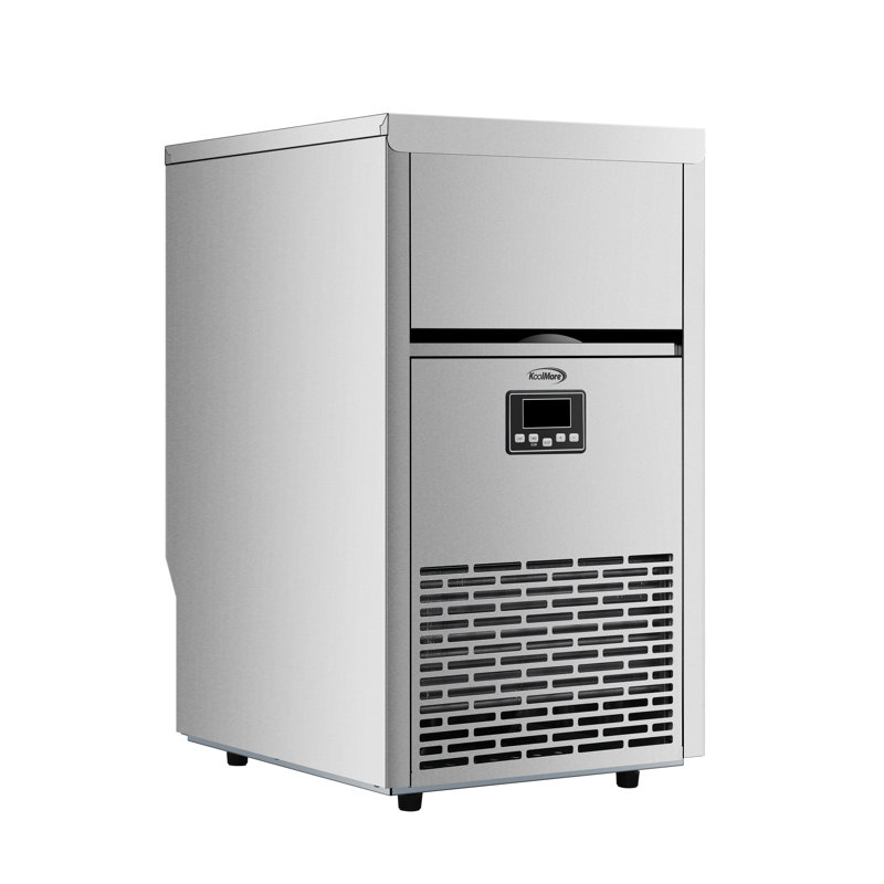 Commercial Crescent Ice Maker In Stainless Steel 100 lbs/ 24 hrs and 30 lbs storage capacity