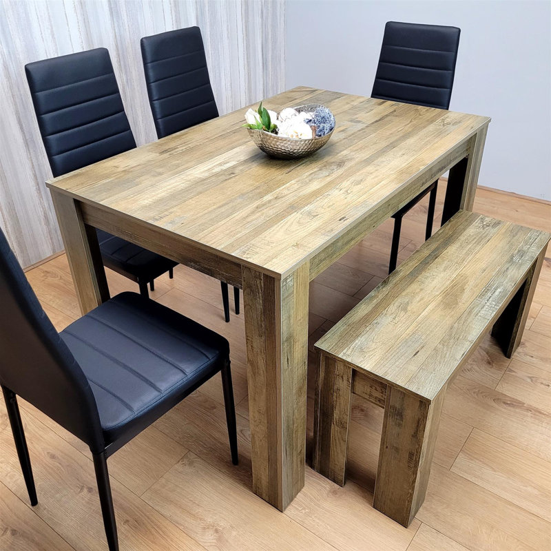 Riott 6 - Person Dining Set, Black