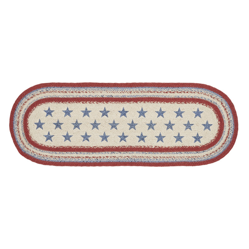 Celebration Jute Oval Table Runner, 36" L x 13" W