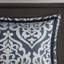 Ensemble d'édredon 8 pièces jacquard bleu marine / argent grand-136331309-136331313