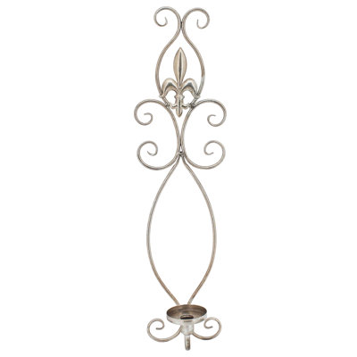 Applique bougie Fleur De Lis, 23 po