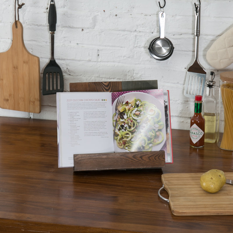 25.9 cm H Solid Wood Book Stand
