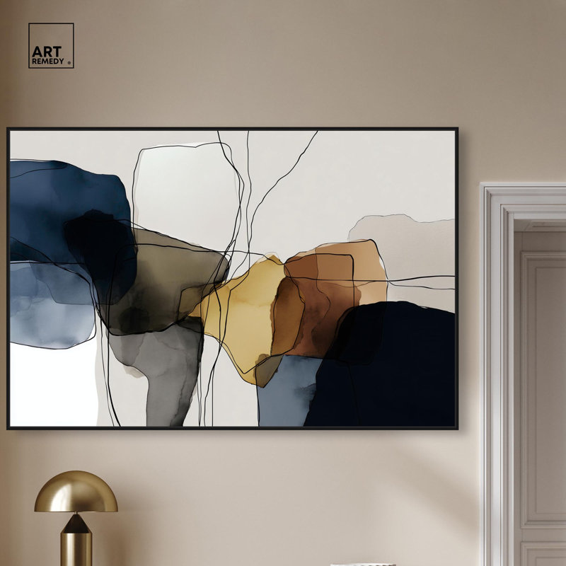 Décoration murale de bureau à imprimé sur toile Conn Conned Colors II par Art Remedy, cadre noir, 54 x 36, H 37 po x l 55 po