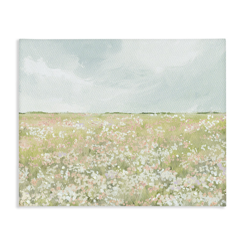 Toile de paysage Budding Field, conception par Leah Straatsma, H 36 po x l 48 po
