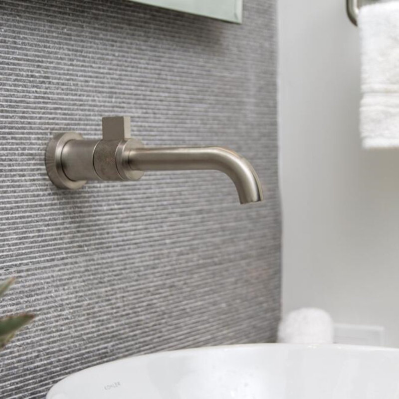 Litze® Wall Mount Bathroom Faucet, 1.5, Luxe Nickel