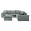 Canapé modulaire en L 107 po avec repose-pieds mobile 107 po-1041683585