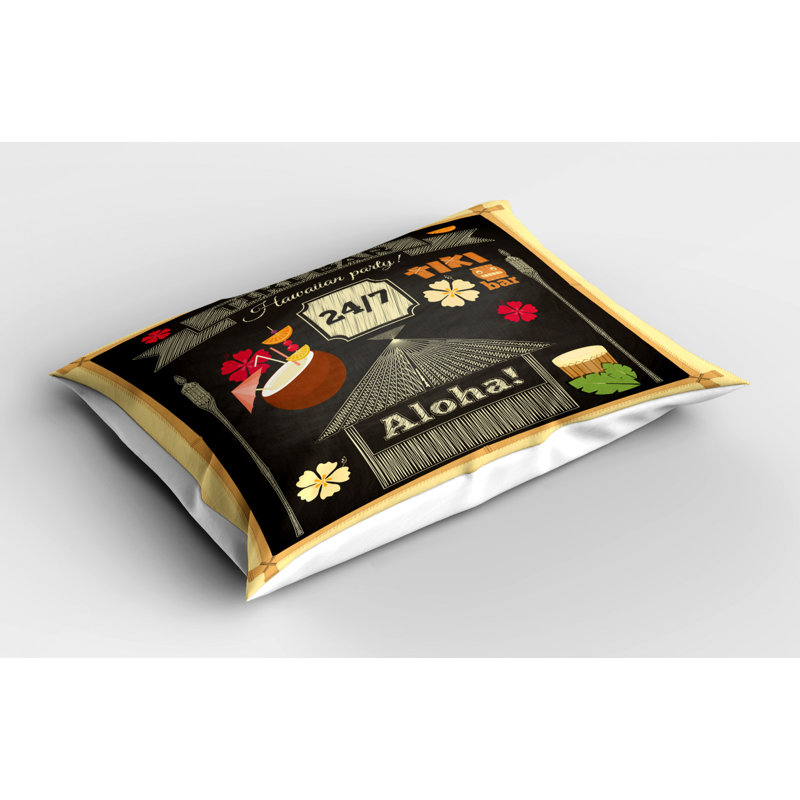 Tiki Polyester Sham Set, King