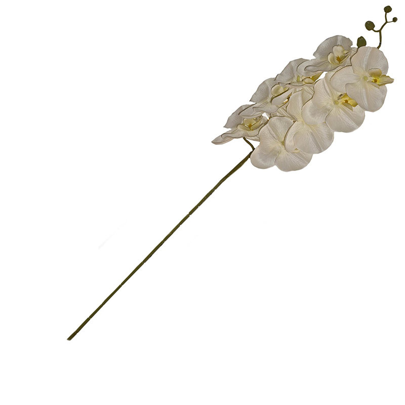 Fleur en soie artificielle à l’orchidée, Crème