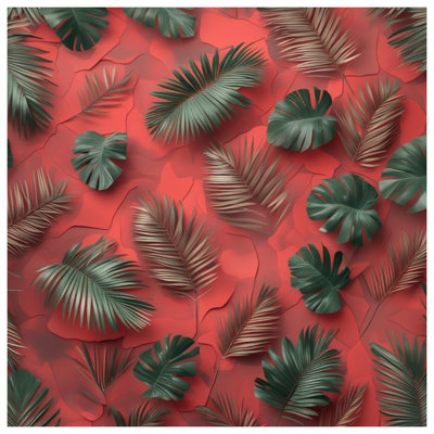 Tropical Palm Leaves Double Sided Throw Pillows