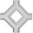 Inner Diamond Intersection for 8" Deluxe Coffered Ceiling System (Kit)