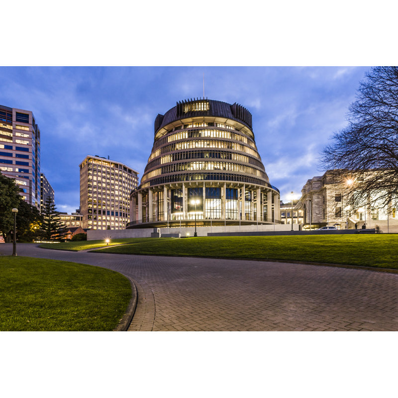 New Zealand, Beehive by Travellinglight - Wrapped Canvas Print, 30cm H x 46cm W