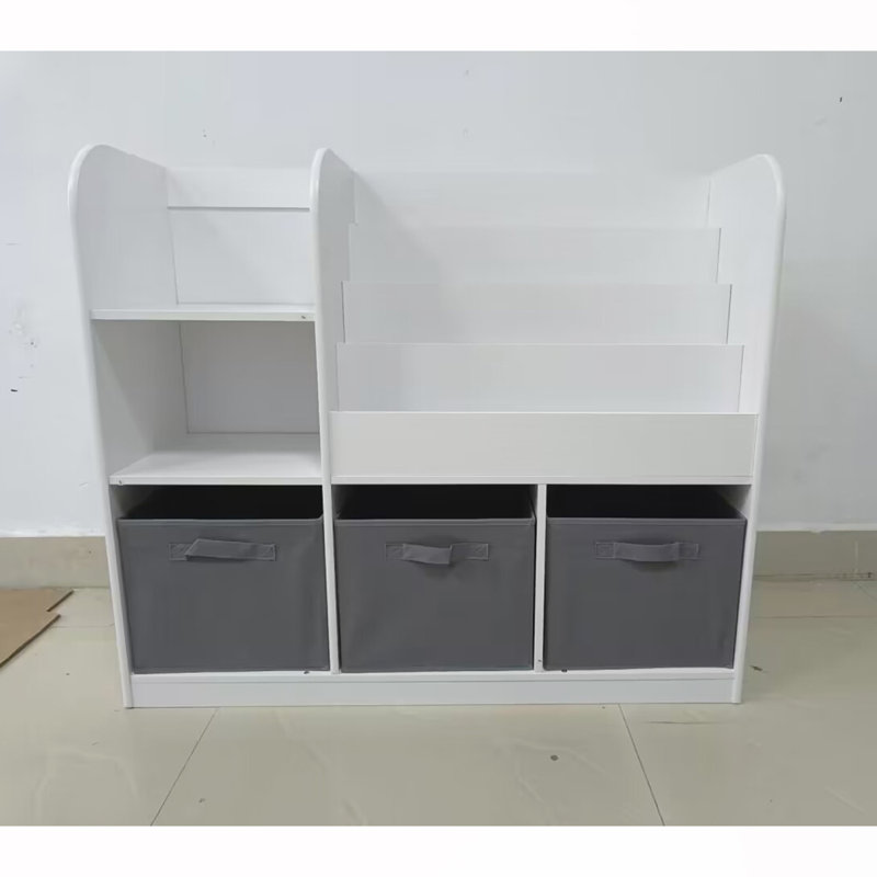 Bookshelf with 3 Fabric Drawers