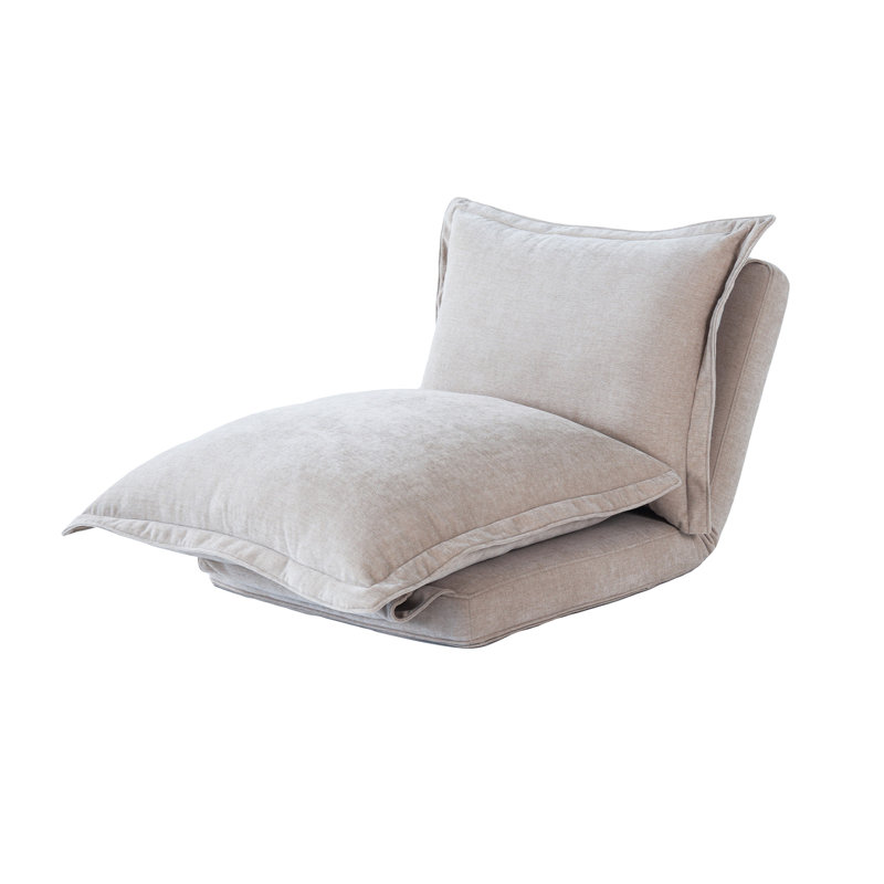 Chaise de plancher réglable avec siège ergonomique, mousse douce, fauteuil multifonctionnel en tissu chenille, double usage, réduction