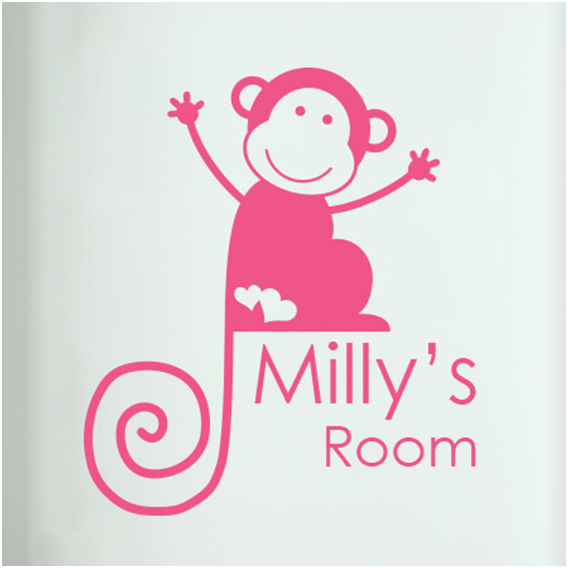 Animals Wall Decal, Pink