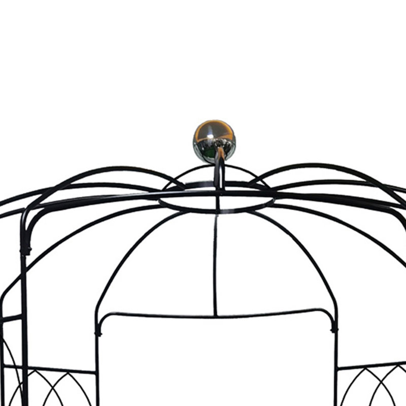 Tonnelle de jardin en métal pour plantes grimpantes, décoration de mariage pour l'extérieur, Noir
