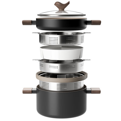 Stock Multipurpose Pasta Pot with Strainer Lid