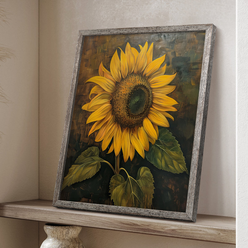 Reproduction encadrée FLORAL Series CDXCVI - bois massif, H 21 po x l 17 po
