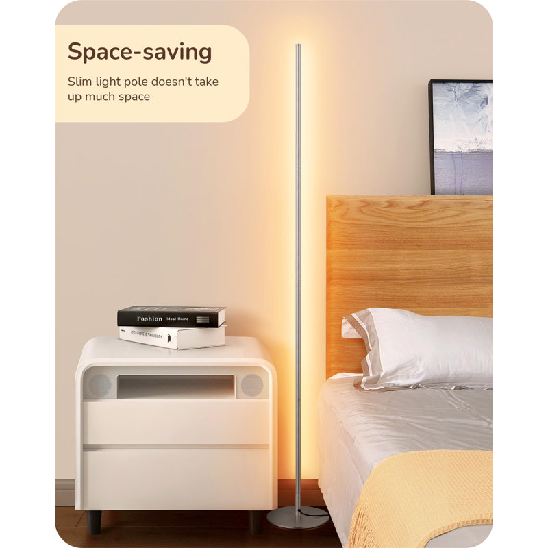 Dack 146 H cm Column Floor Lamp, Silver